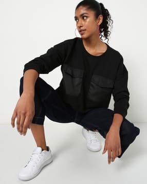 lee cooper Round-Neck Sweatshirt with Flap Pockets-picture-39