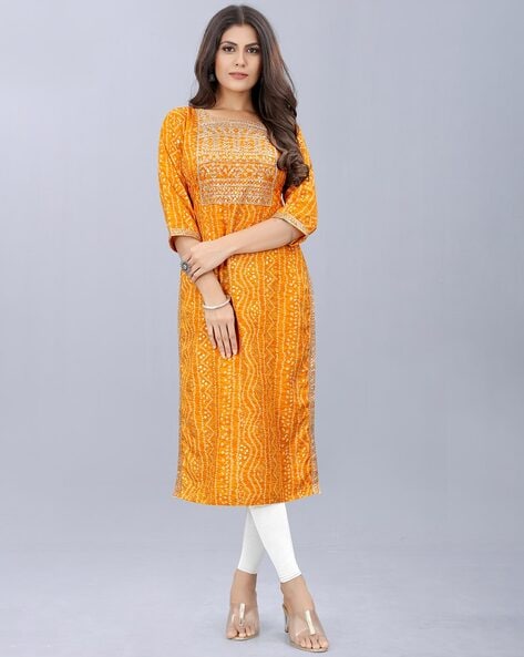 Yellow on sale fashion kurtis