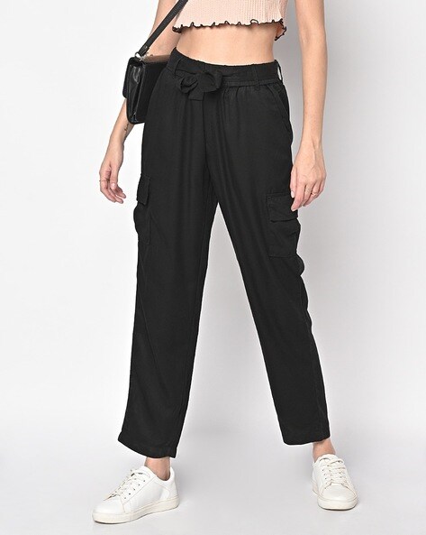 RECAP Grey Relaxed Fit High Rise Trousers