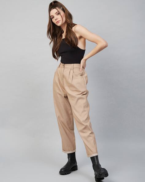 Buy Beige Trousers \u0026 Pants for Women by 