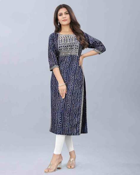 MAX Solid Kurti with Pleats and 3/4 Sleeves | Max | Kothapet | Hyderabad