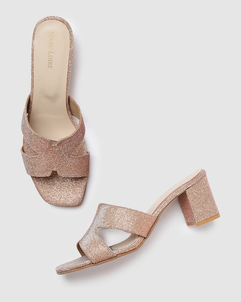 Rose gold best sale sparkle heels