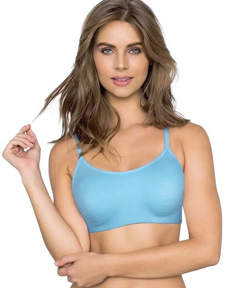Buy online Blue Solid T-shirt Bra from lingerie for Women by Susie for ₹400  at 50% off