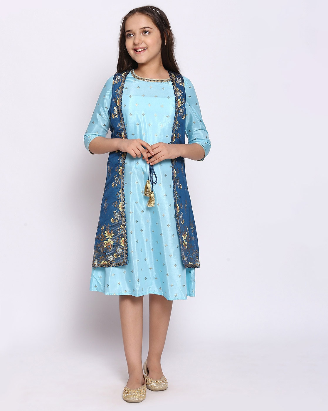 Buy Orange Ethnic Wear Sets for Girls by KANAKADARA Online | Ajio.com
