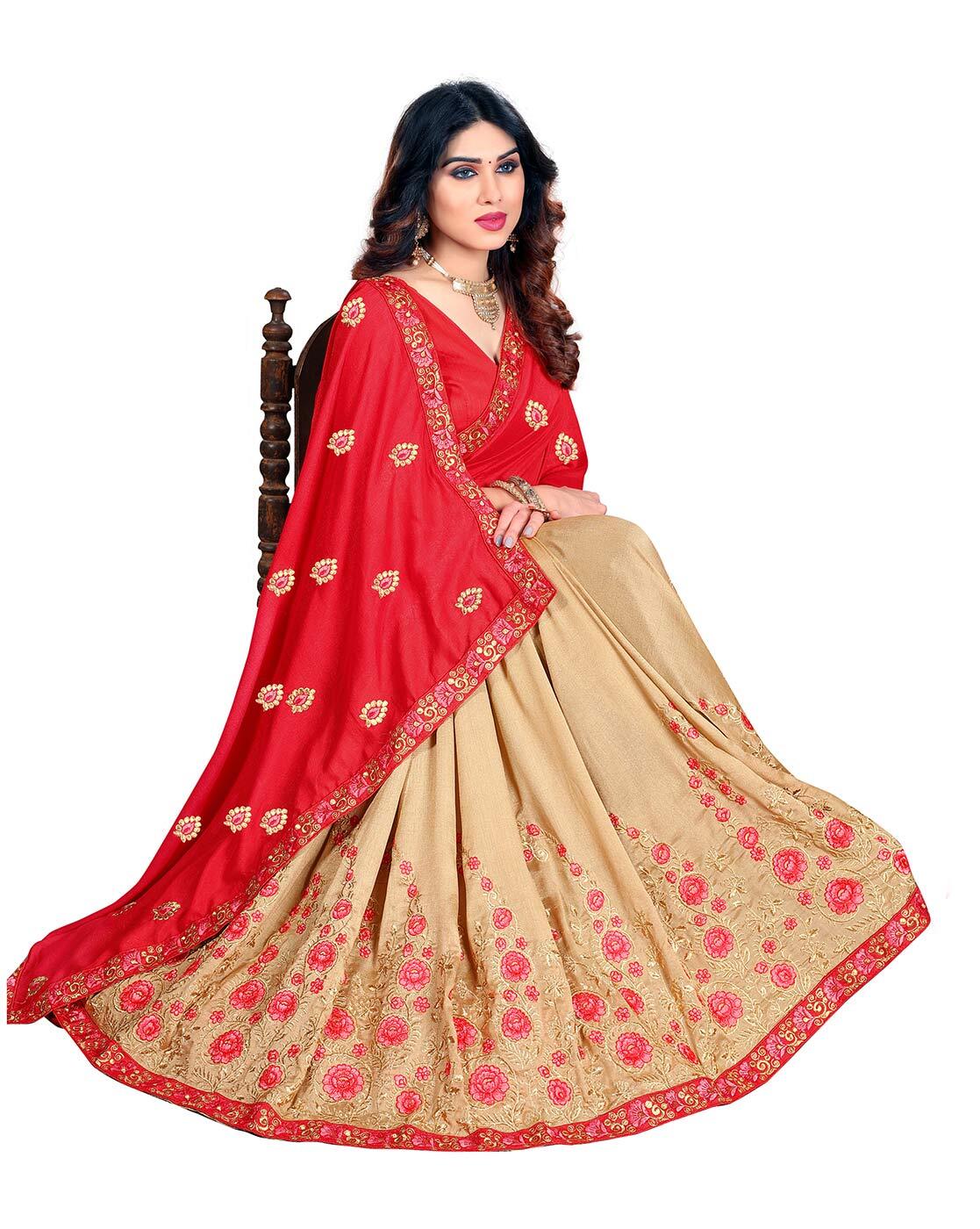 Riti Riwaz Red Embroidered Net Semi Stitched Lehengas | Net lehenga,  Fashion, Lehenga