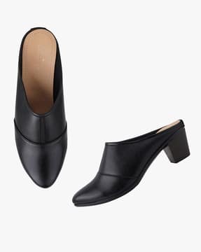 black dress shoes with chunky heel