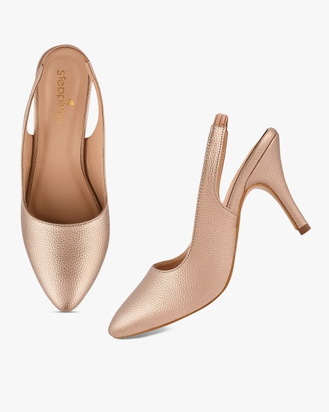 Buy Rose Gold Heeled Shoes for Women by 