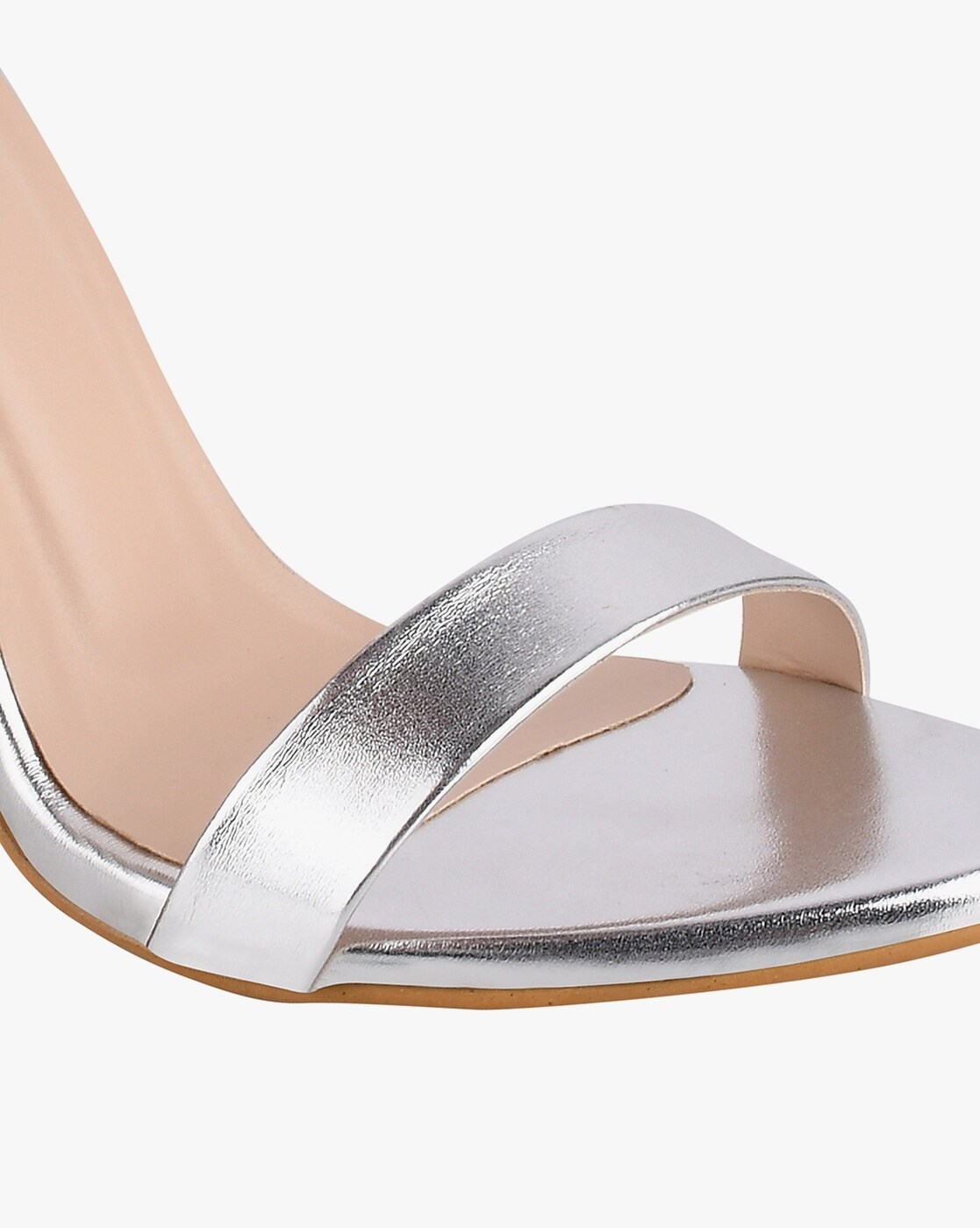 Charissa Silver Leather Heels by Django & Juliette | Shop Online at  Mountfords