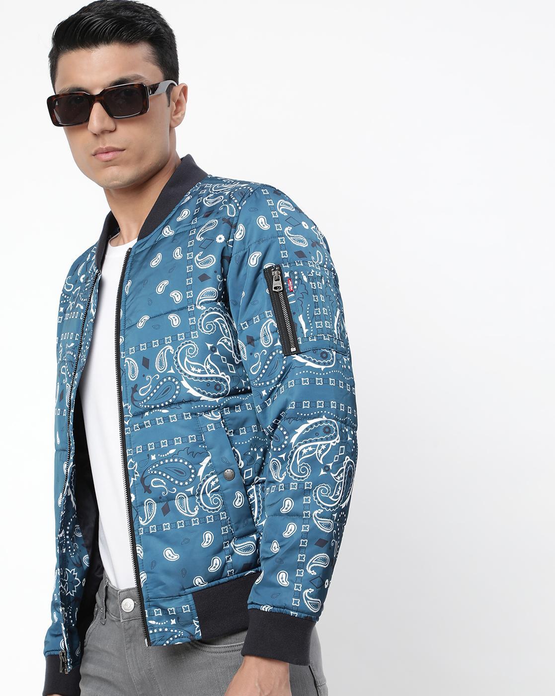 Levi's bomber hot sale jacket blue