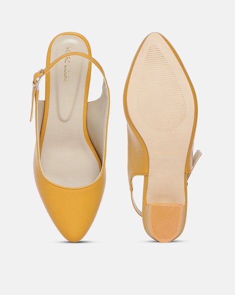 Textured Yellow Heels – Sko Store