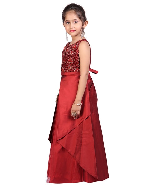 Pink Pattu Long Frocks at Rs 575 in Ulhasnagar | ID: 2853146122512