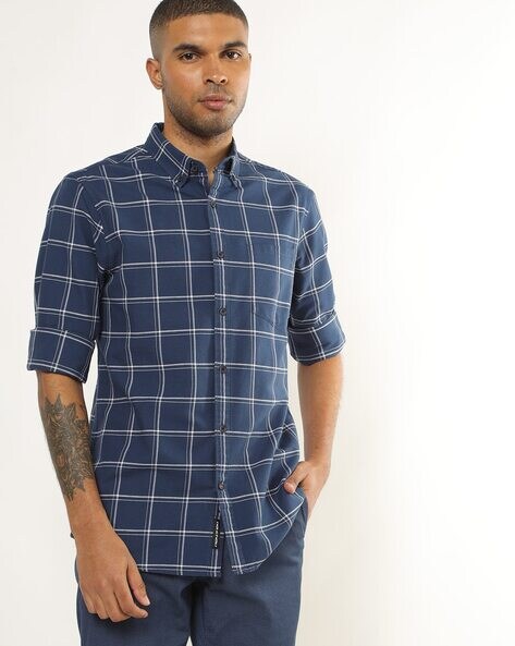 Buy Navy Shirts for Men by SOULSTAR Online