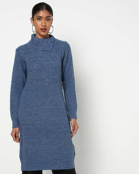 FUSION Knit Fitted Straight Winter Kurta