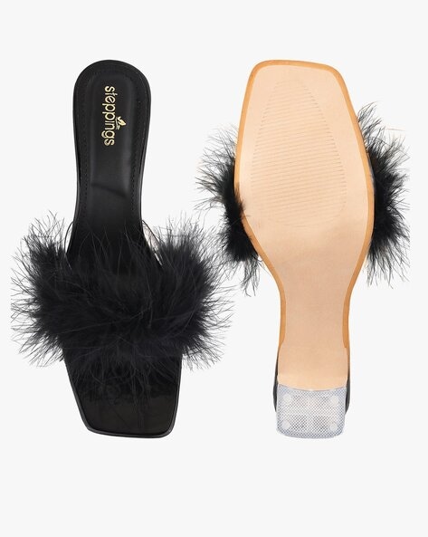 Ellie Maribou Diva Furry Halloween Costume Slippers Sandals 5