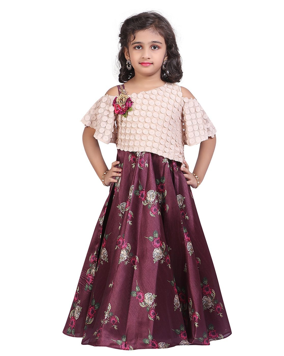 Kalyan Silks - Sky Blue & Golden Color Kids Frock... | Facebook