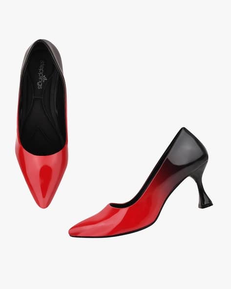 Toe Ombre Shoes Mid Heel Black Ombre Stiletto 8INCH – Hella Heels AU