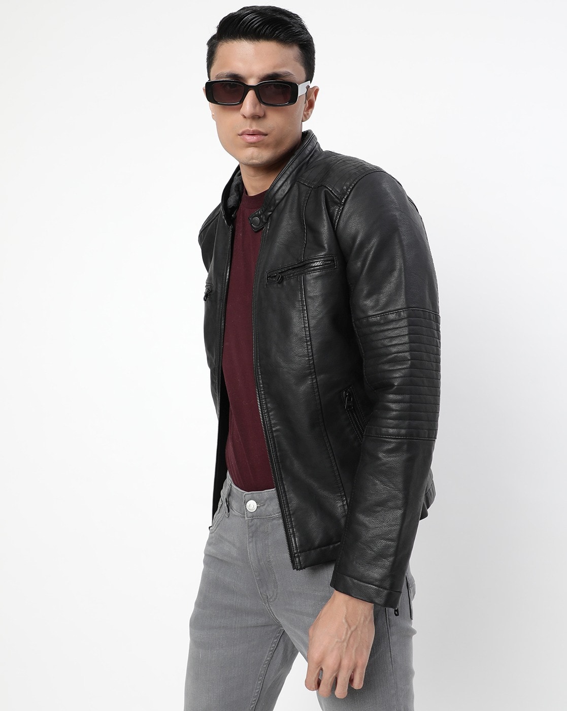Latest Men's Real Lambskin Leather Jacket Biker Tan Slim Fit Modern Stylish  Coat | eBay