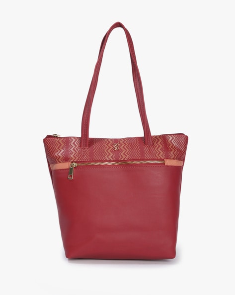 Amazon.com: Handmade Genuine Leather Floral Design Large Oxblood Red  Shoulder Tote Purse Bag : Clothing, Shoes & Jewelry