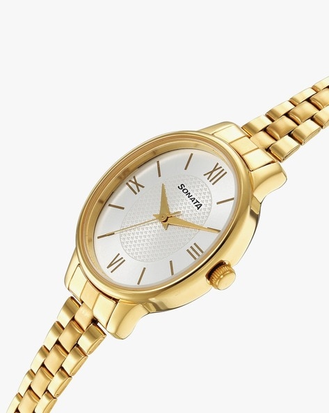 Sonata gold best sale watches for ladies