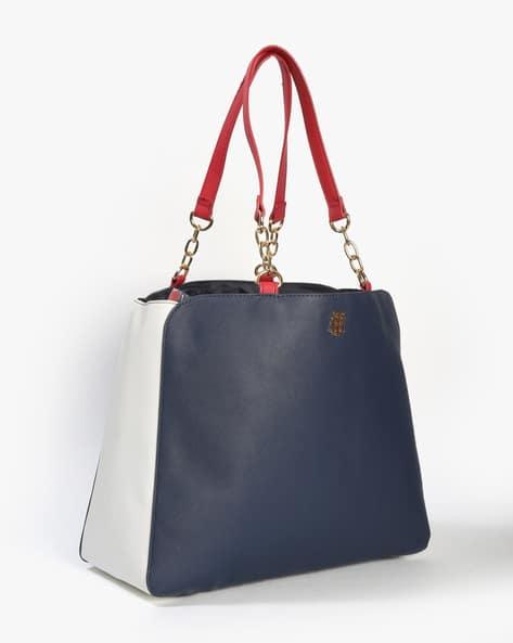 TOMMY HILFIGER Colourblock Tote Bag with Chain Strap