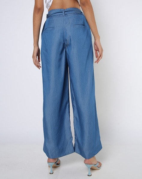 Buy Blue Trousers & Pants for Women by LEE COOPER Online