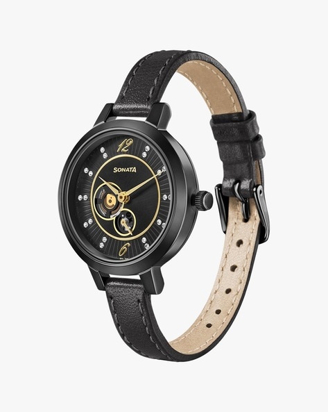 SONATA Poze Black Dail Black Strap Analog Watch - For Men - Buy SONATA Poze  Black Dail Black Strap Analog Watch - For Men SP70004KL02 Online at Best  Prices in India | Flipkart.com