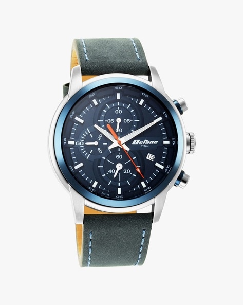 Titan chronograph leather discount strap