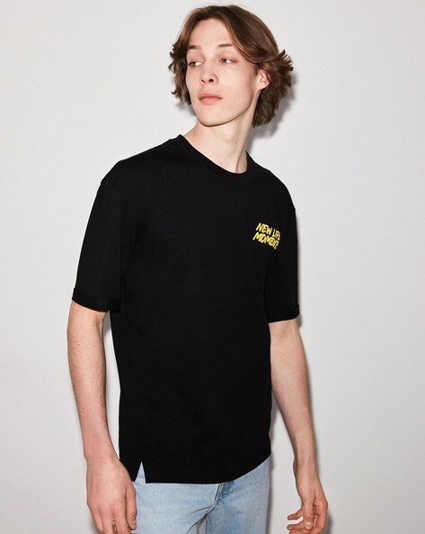 Buy Black Tshirts for Men by Grimelange Online