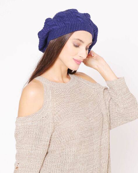 Textured Beret Cap view 2