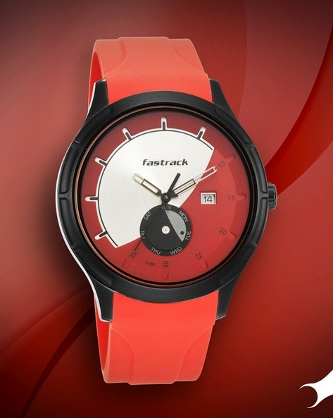 Fastrack orange best sale colour watch