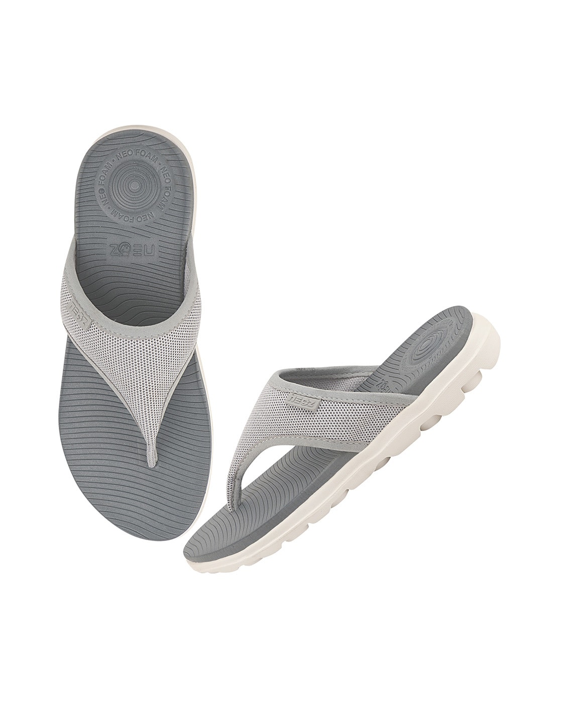 Womens grey 2025 flip flops