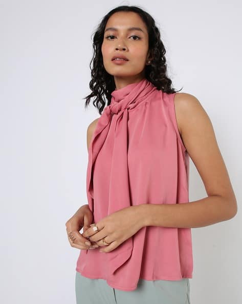 Top with Scarf Neckline