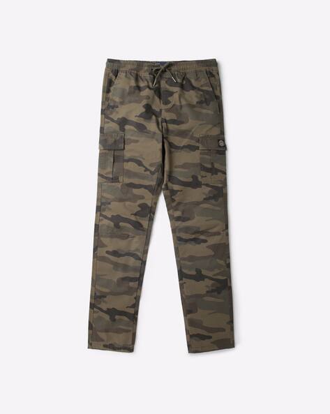 Camouflage Print Slim Fit Cargo Pants