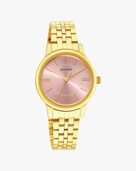 Sonata golden outlet watch ladies