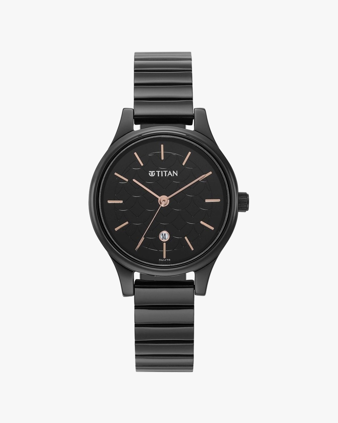 Titan black watch on sale price