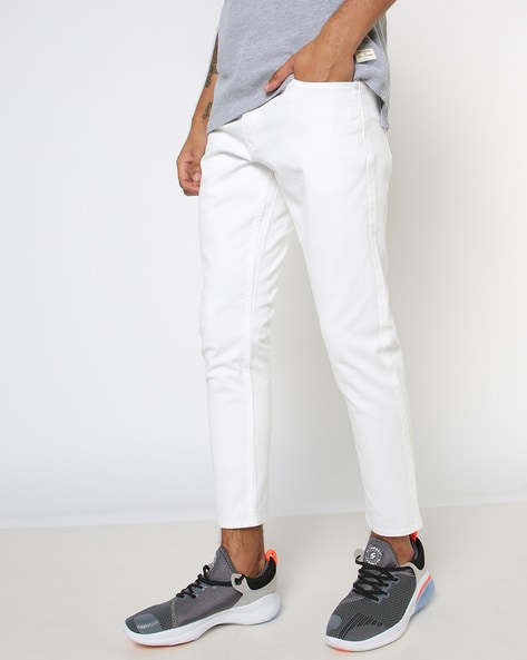 Summer Thin Cropped Ripped Jeans Men's Versatile Slim Fit Skinny Pants  Korean Style Trendy Straight Beggar Pants | Lazada PH