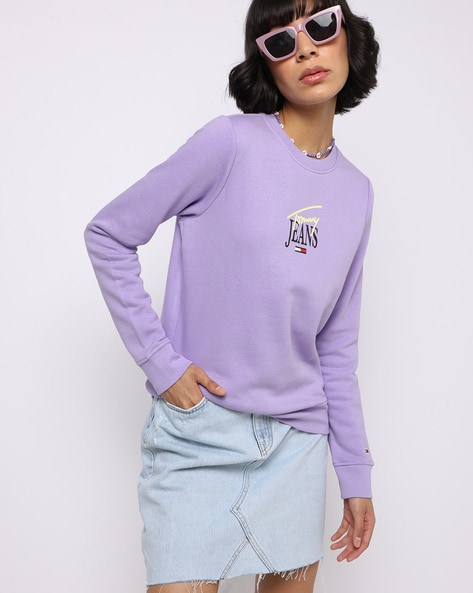 Purple tommy sales hilfiger sweatshirt