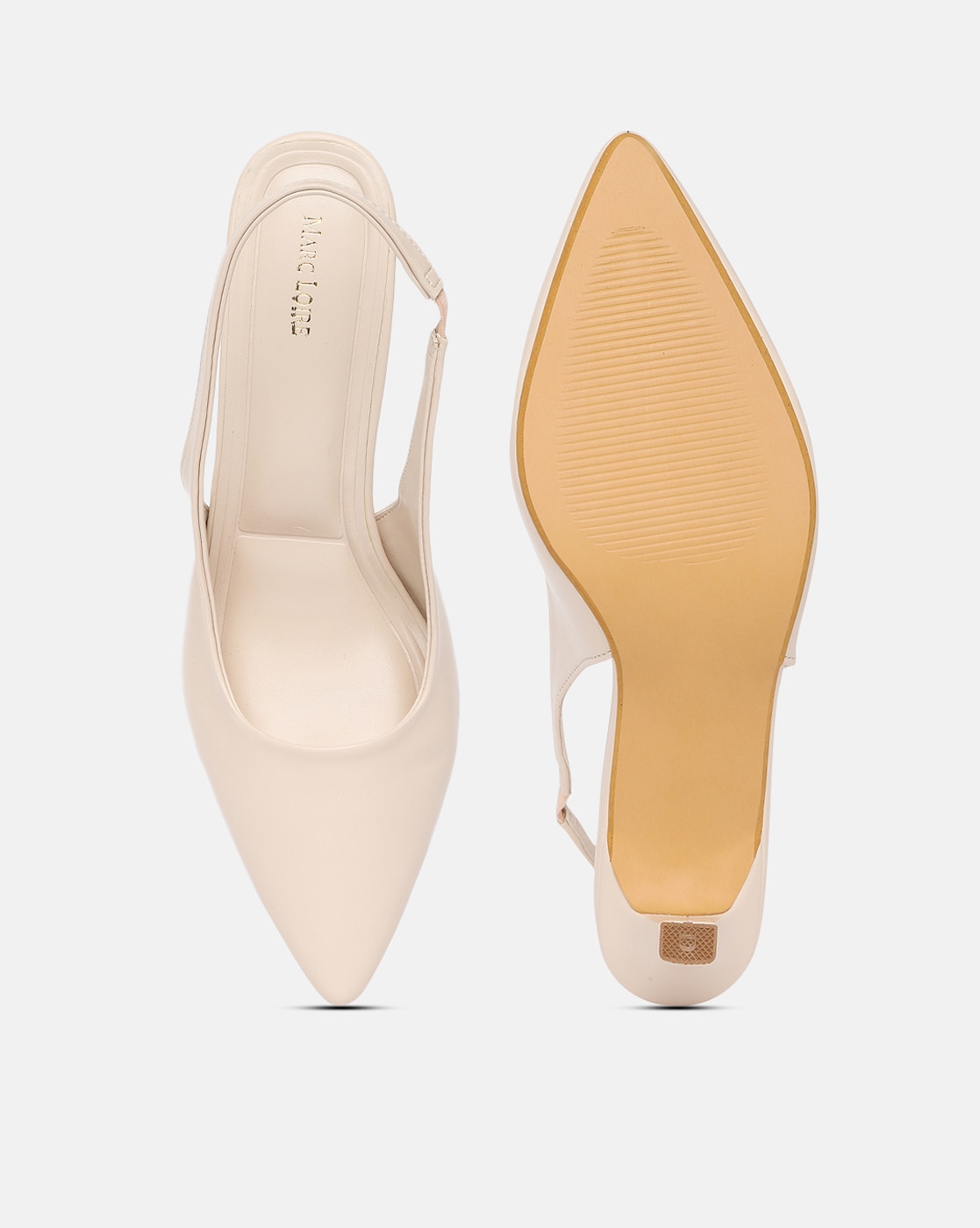 Buy Cream Heeled Sandals for Women by Marc Loire Online