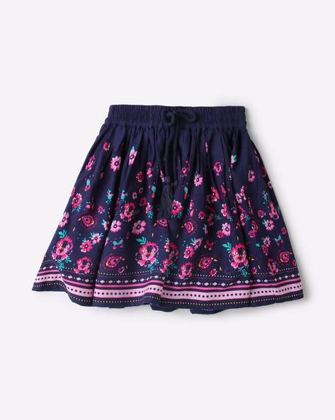 Sunburst Printed Flared Skirt