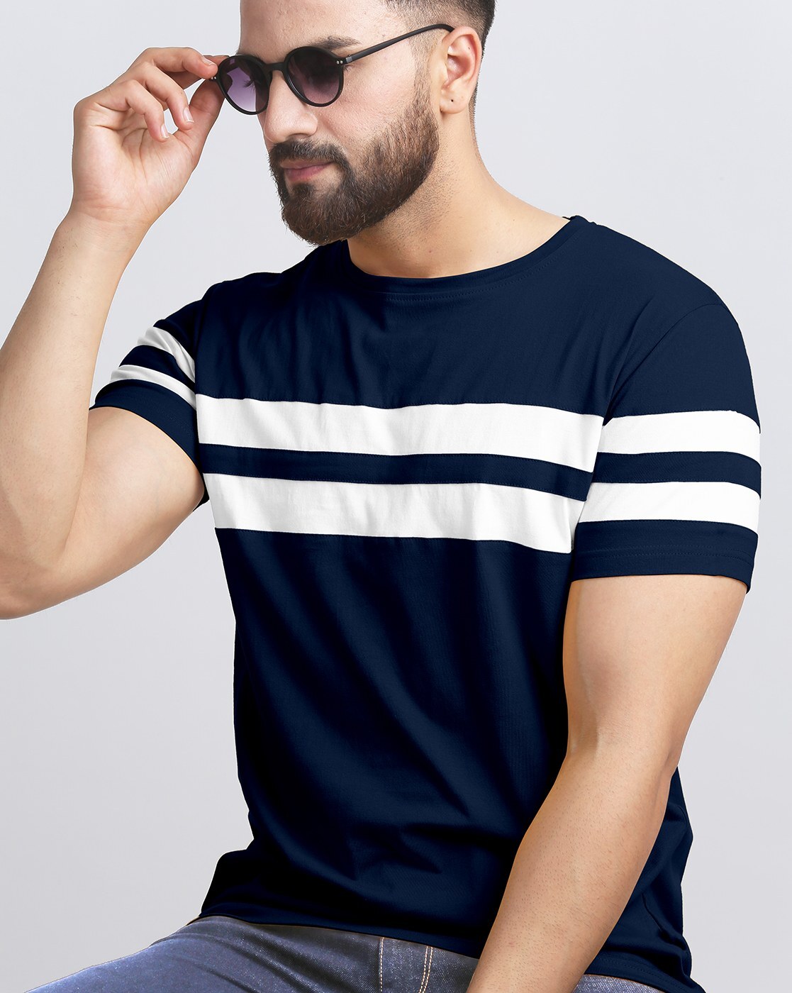 Buy Navy Blue Tshirts for Men by AUSK Online | Ajio.com