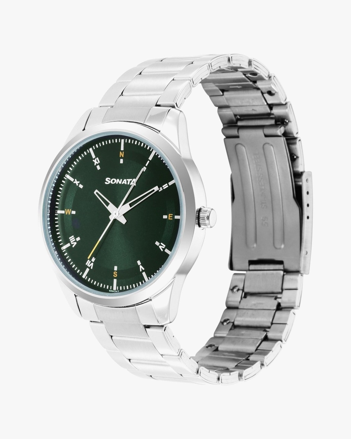 Sonata 77106sm04 analog discount watch