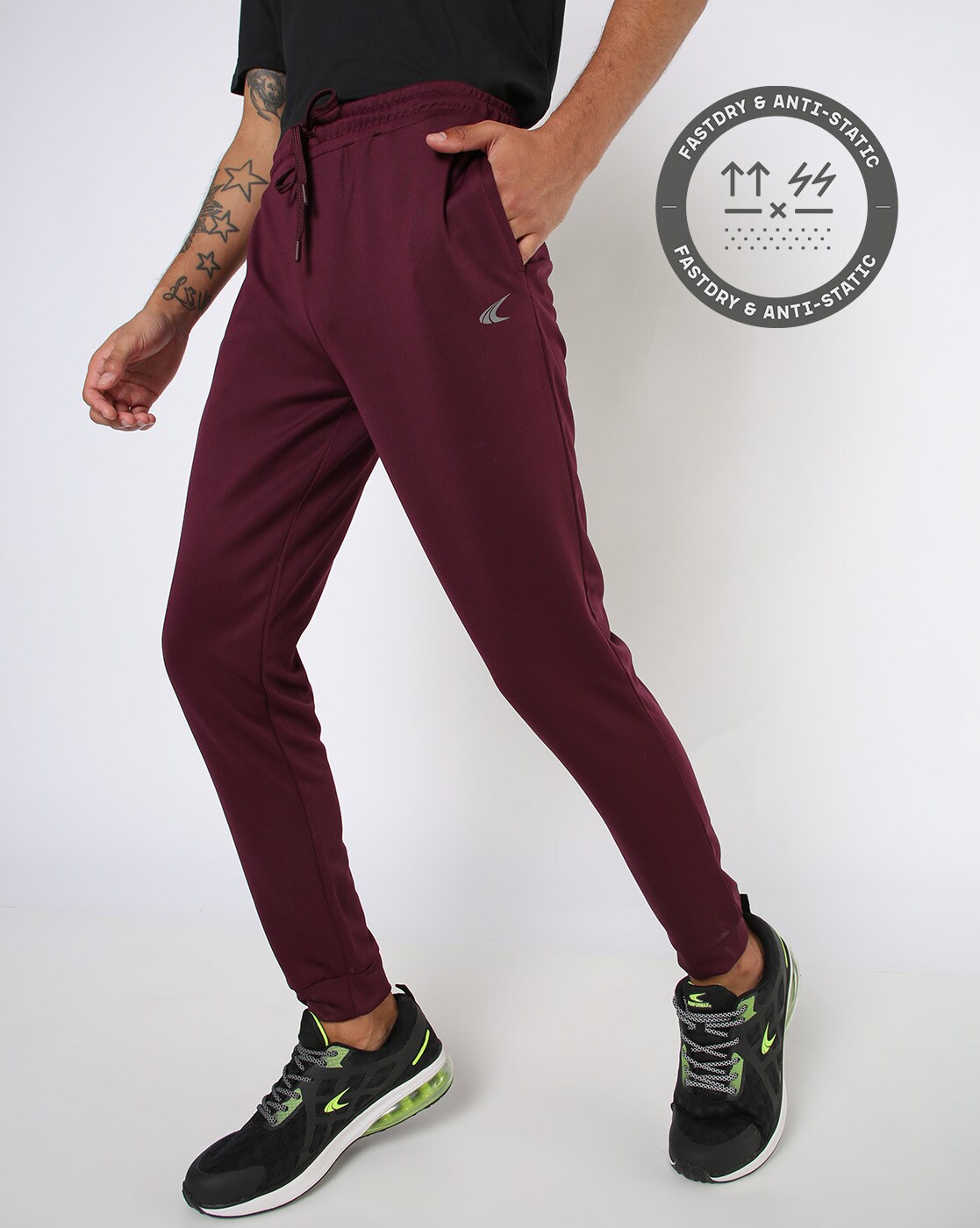 Solid Men Maroon Track Pants - FS Fashion Sutra