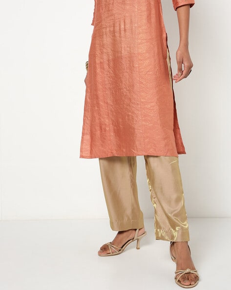 Embellished Pants with Semi-Elasticated Waistband Price in India