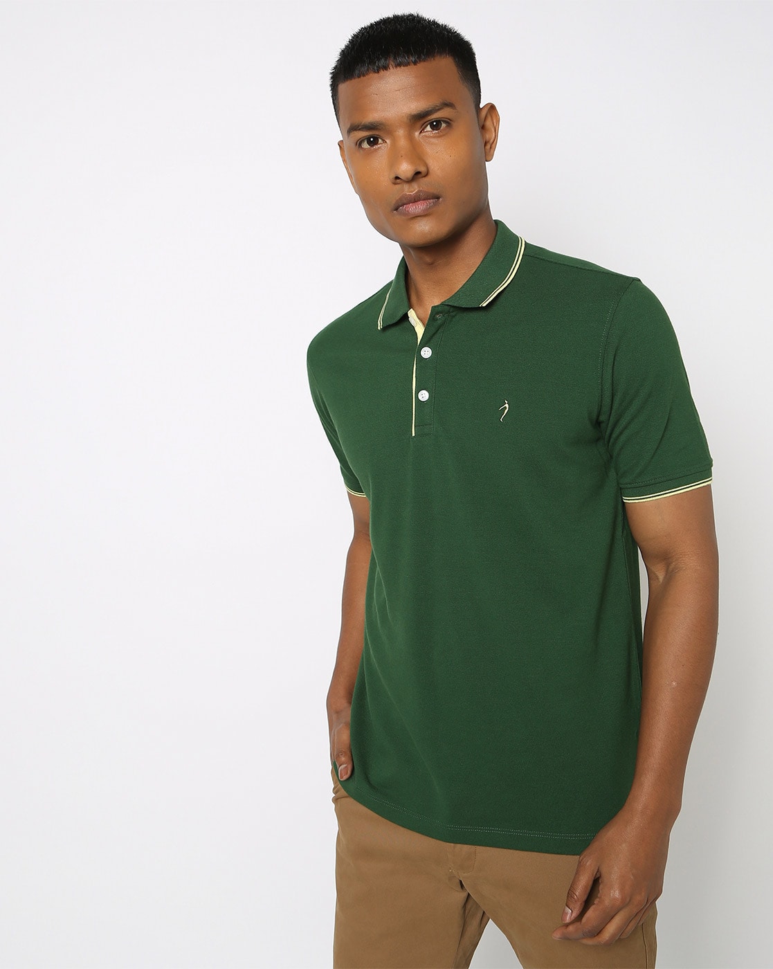 Buy Dark Green Tshirts For Men By Indian Terrain Online | Ajio.Com