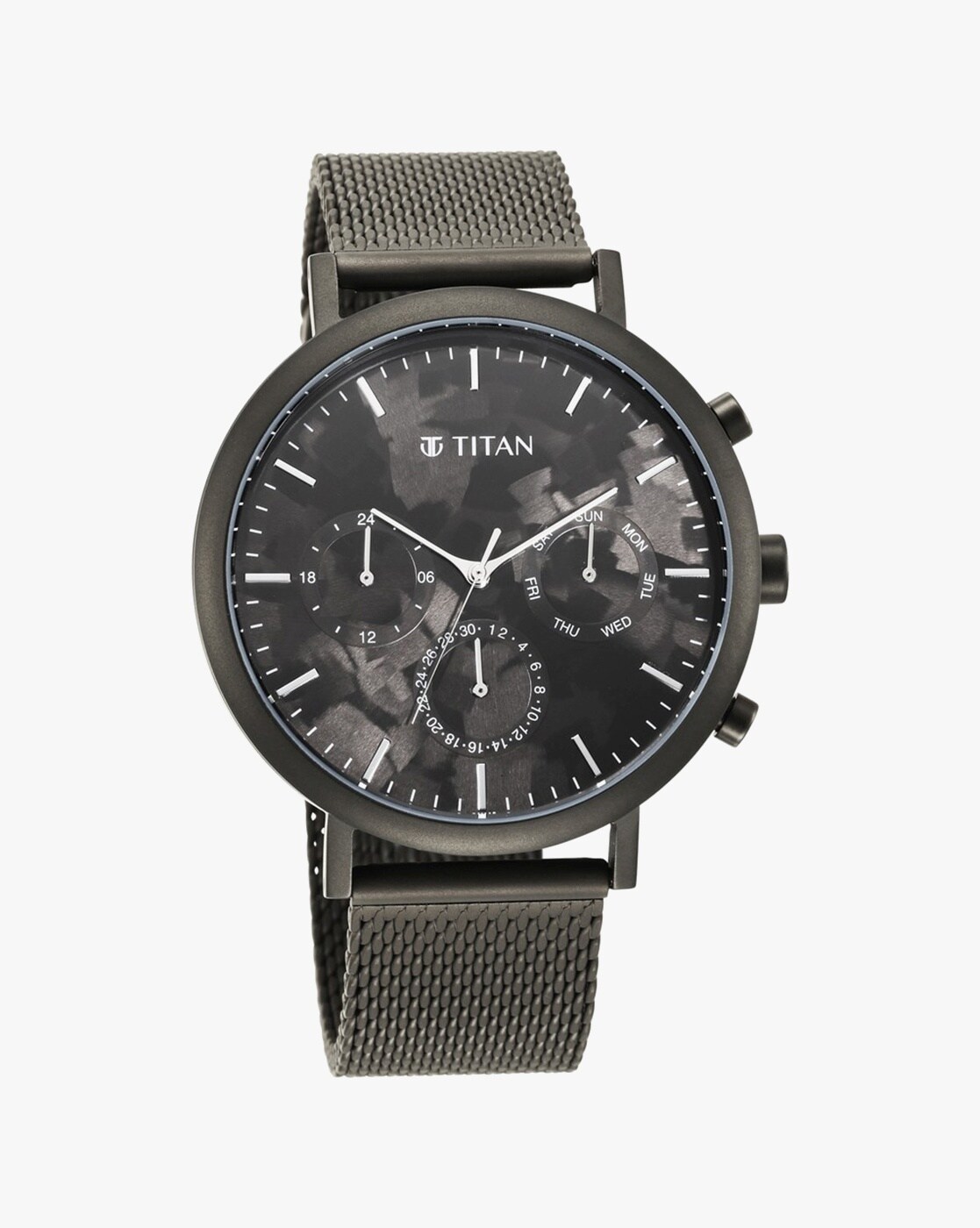 Titan black metal discount watches for ladies