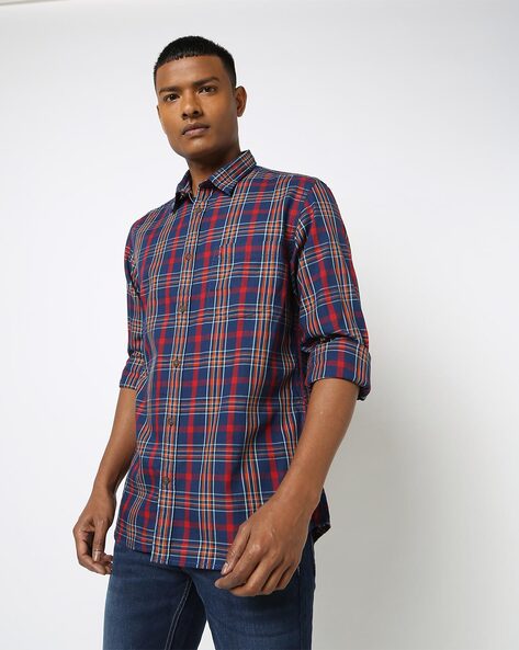 Buy Blue Shirts for Men by INDIAN TERRAIN Online | Ajio.com