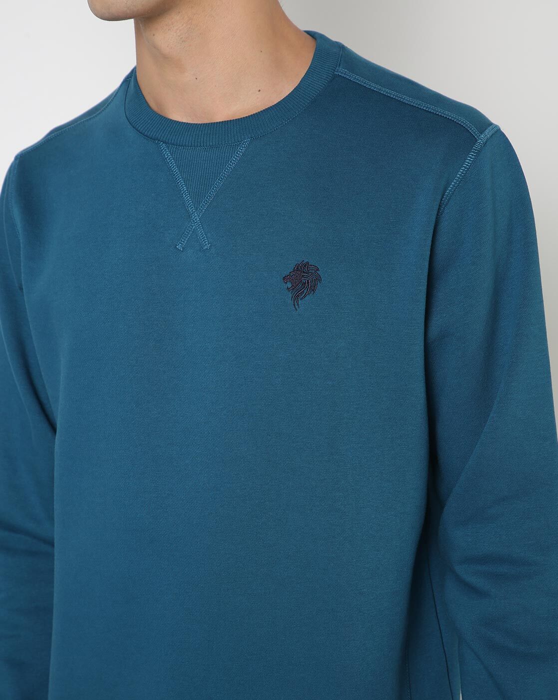 Teal cheap blue sweatshirt