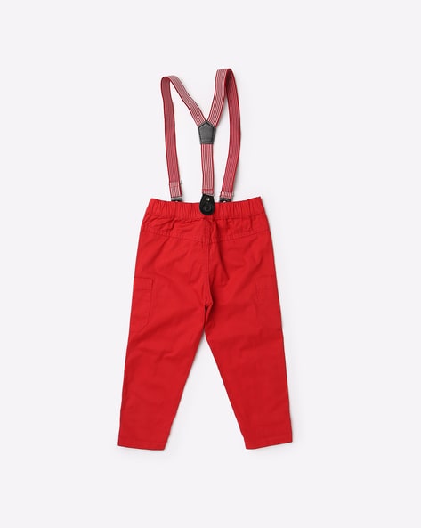 Red Tartan Trouser Braces for Men 4 Silver Clips  Gents Shop