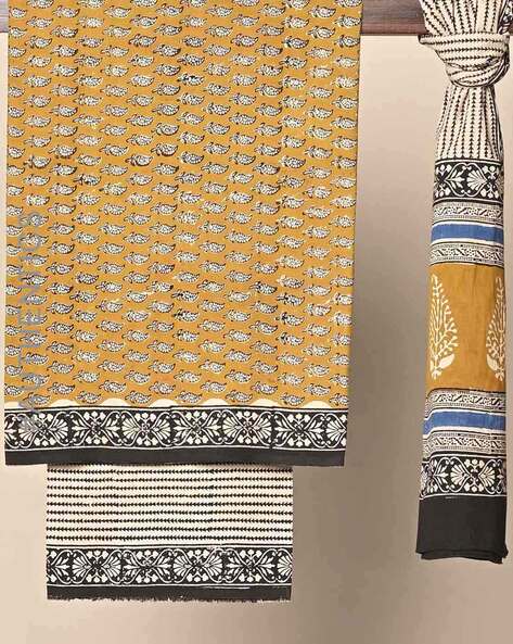 3-piece Bagru Handblock Print Dress Material Price in India