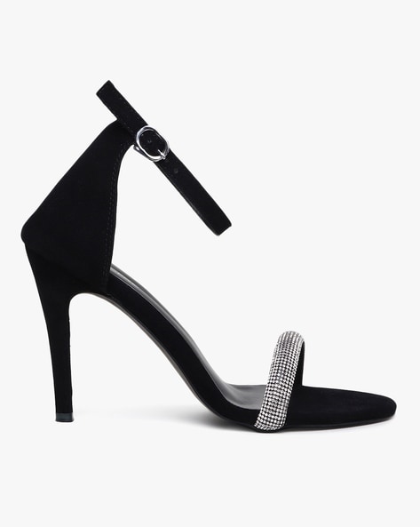 Black heels no strap new arrivals